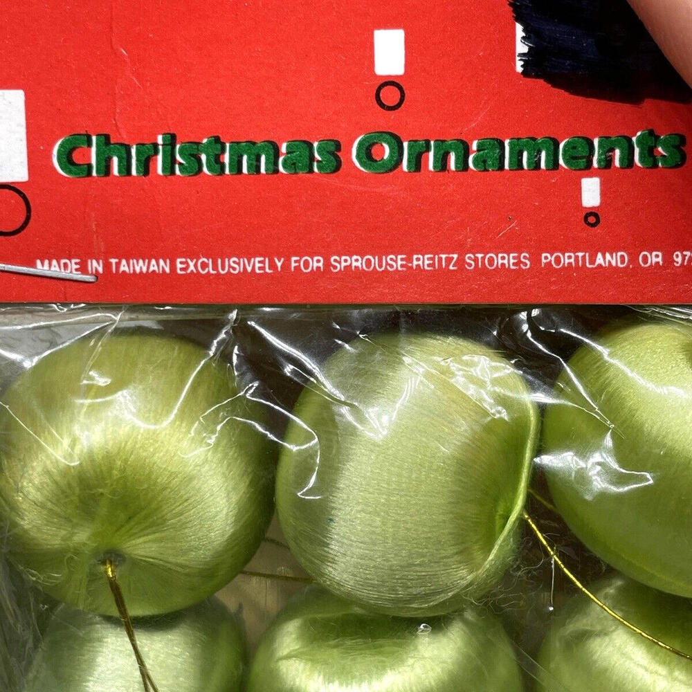 Green Gold White Glass Satin Christmas Ornaments Mixed LOT of 40 - Picture 4 of 9